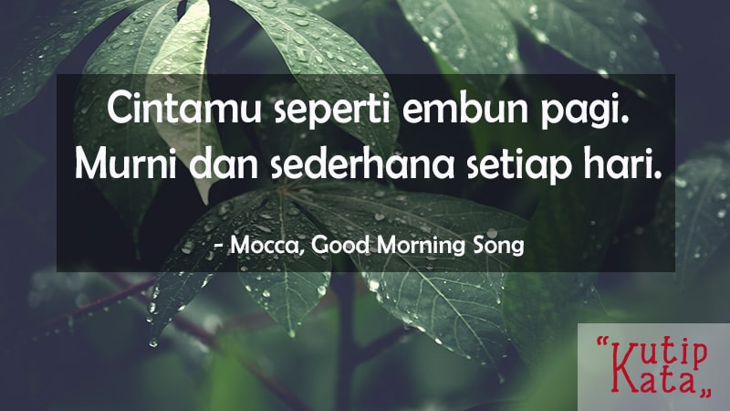 Kata ucapan selamat pagi romantis - Mocca